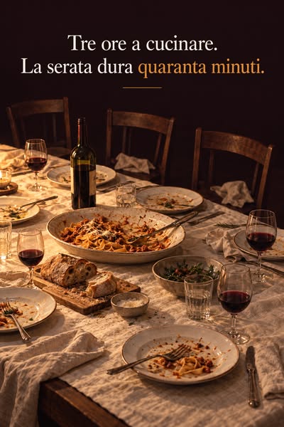 Tre ore di cucina, due ore di serata