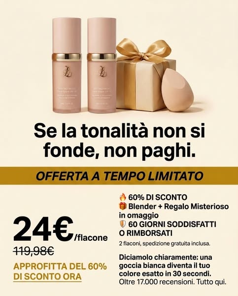 Fino al -60% · L'ultima volta esaurito in 48 ore