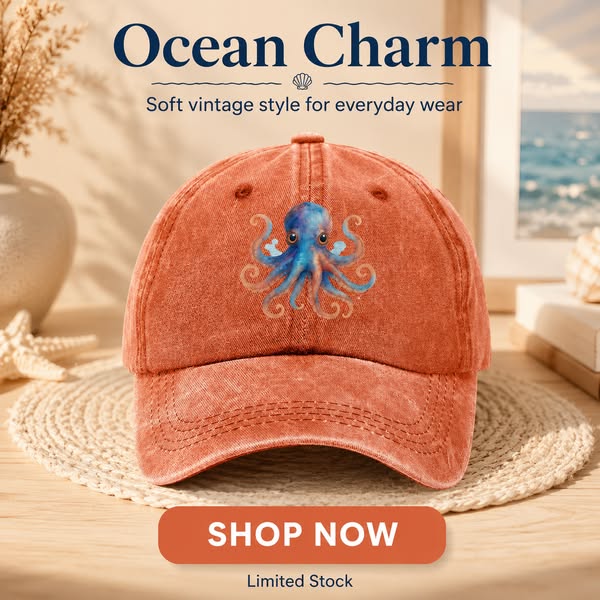 Octopus Cute Creature Classic Cap