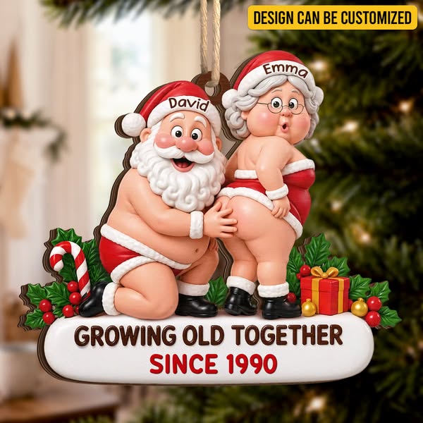 Custom Funny Wooden Ornament - Personalized Anniversary Christmas Wedding Gifts For Husband And Wife, Him And Her - Cozy Xmas With You