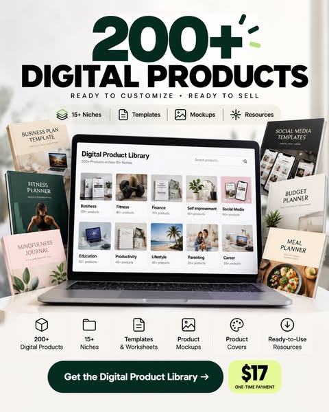200+ Digital Products for $17