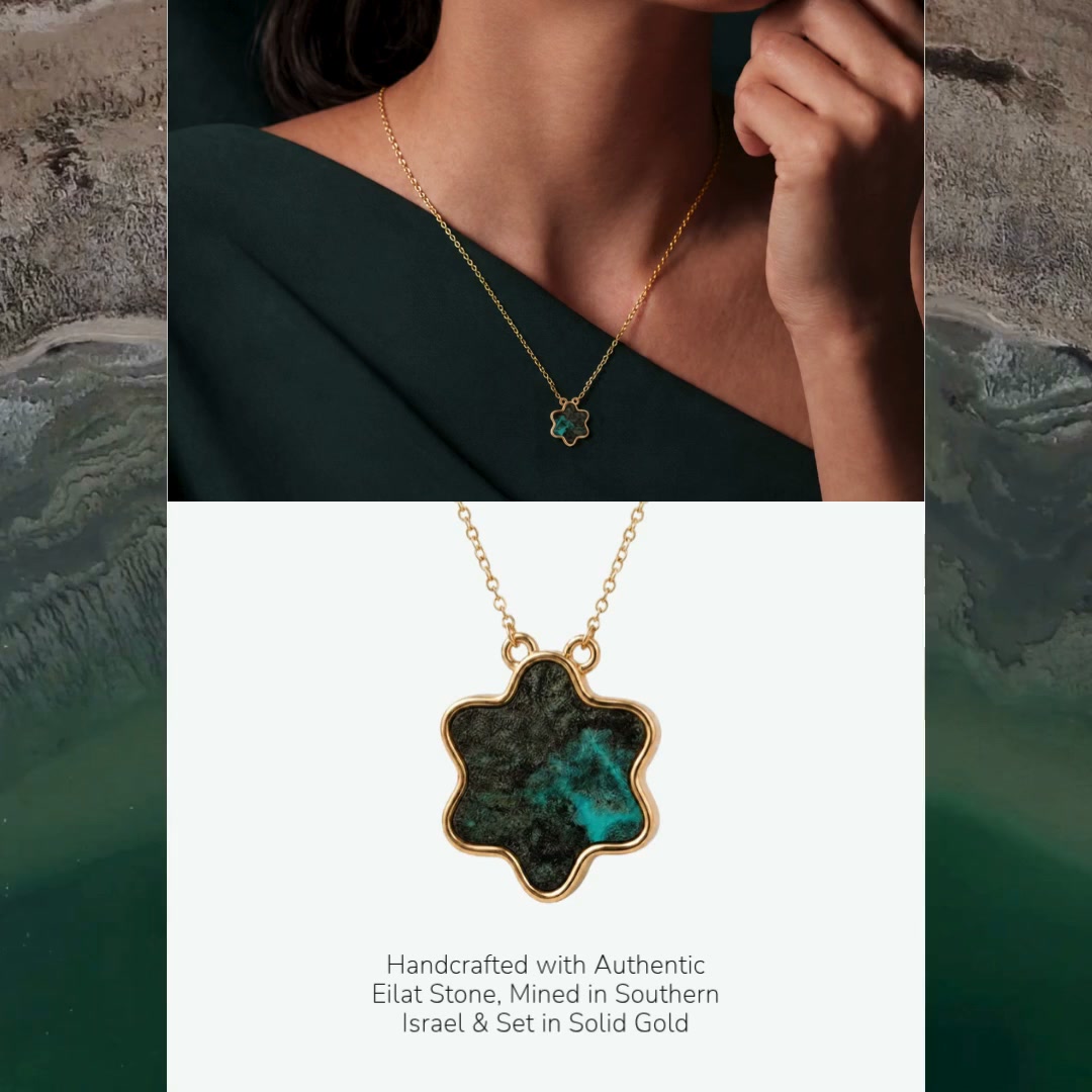 A piece of Israel Set in 14k Gold
