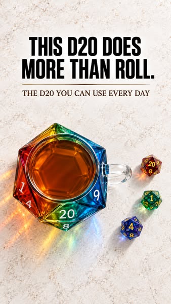 Drink Coffee From a Giant D20