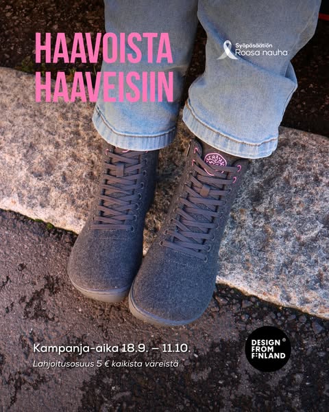 Roosa nauha -edition paljasjalkakengät nyt täällä!