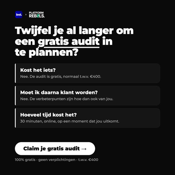 Gratis bol.com ads audit | Schaal naar €100k+