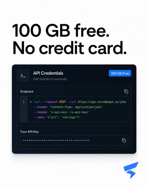 100 GB free. No credit card.