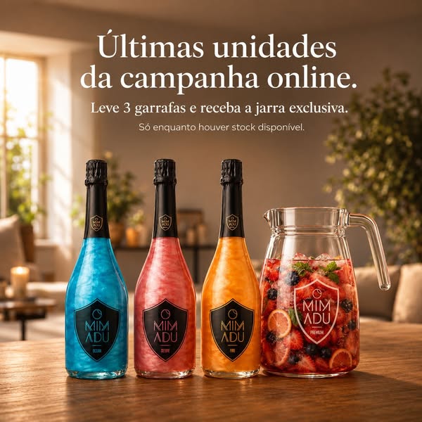 Escolha 3 sabores Mimadu e receba a jarra exclusiva de oferta