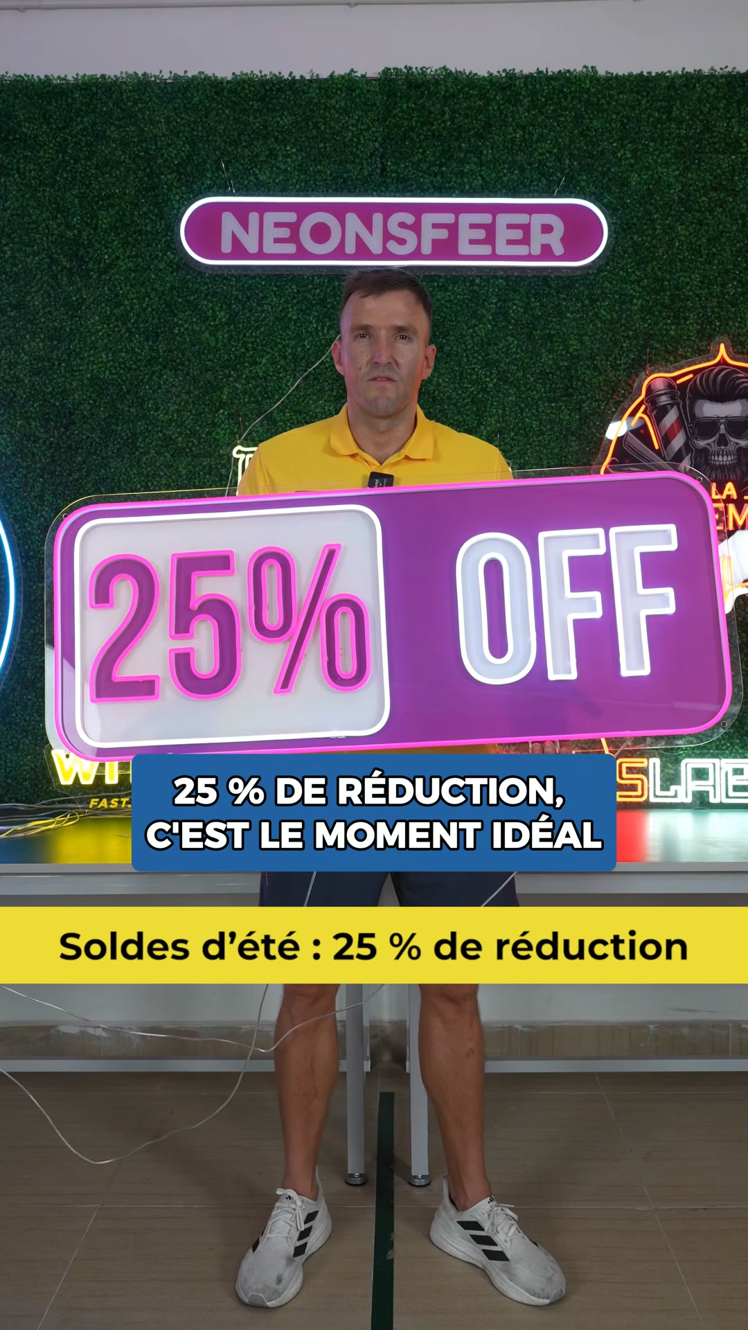 25 % de réduction : crée ton enseigne néon