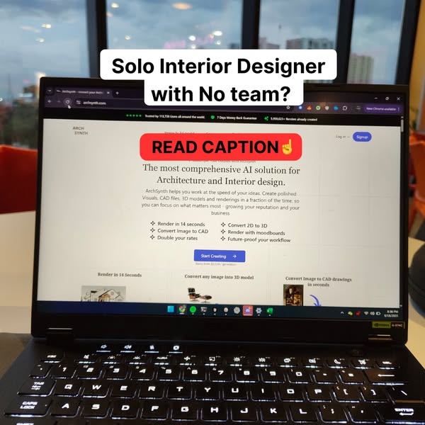 Read this if you’re a solo interior designer losing nights to SketchUp