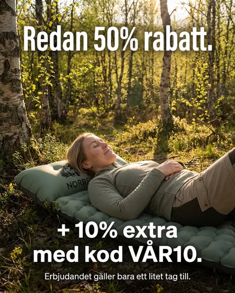50% + 10% EXTRA: Kod VÅR10