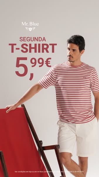 Apenas 5,99€ na 2ª T-shirt