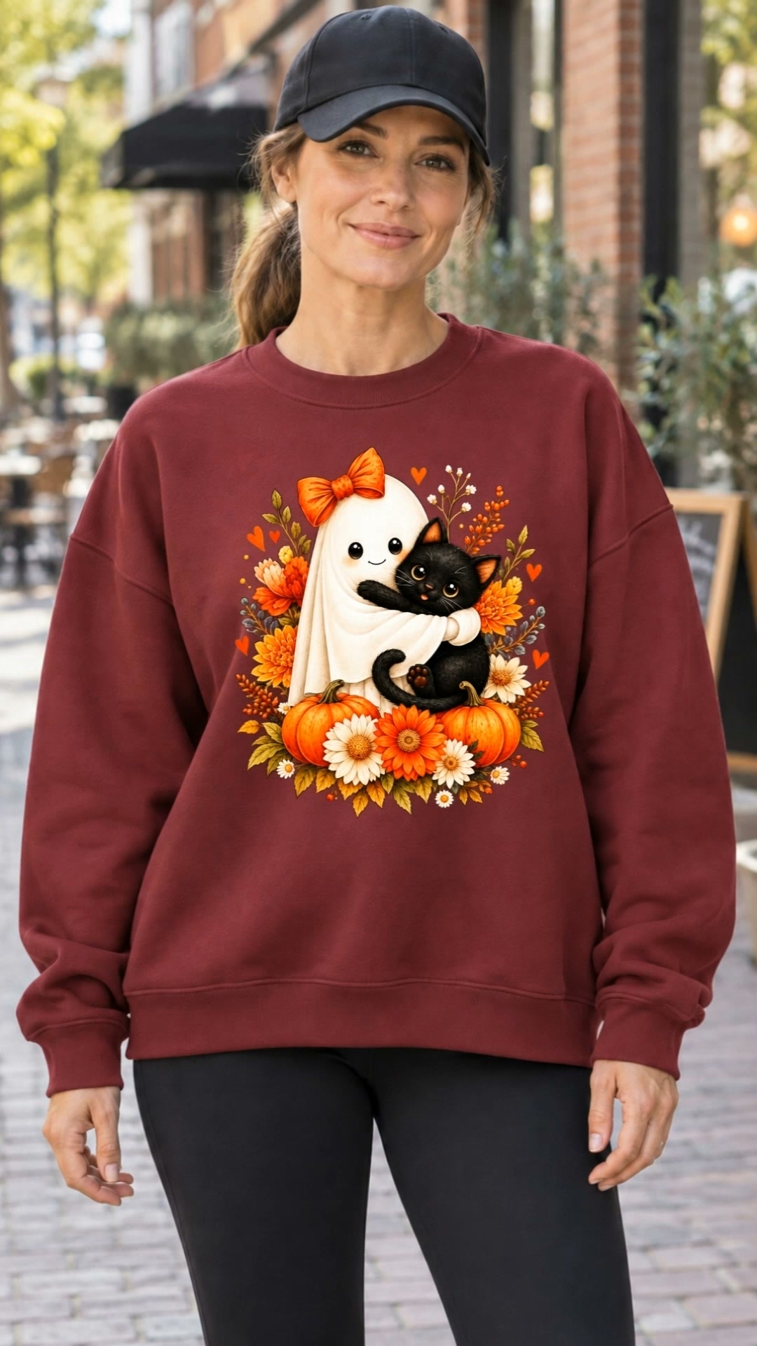 Too Cute to Spook: The Ultimate Cat Mom Crewneck