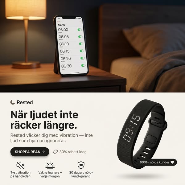 Väck dig mjukt — inte av en chock.