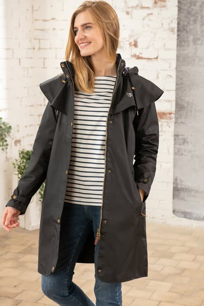 Outrider 3/4 Length Waterproof Raincoat - Black - 10