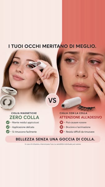 Ciglia magnetiche con zero colla!