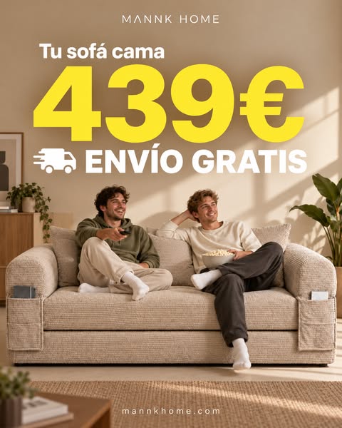 Sofá por 439 € + envío GRATIS