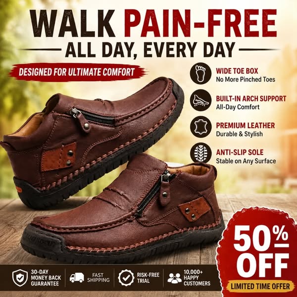 No More Foot Pain! Orthopedic Boots with Arch Support & Wide Toe Box!