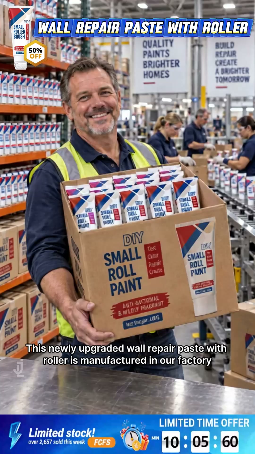 All-in-One Wall Repair Paste with Roller Brush