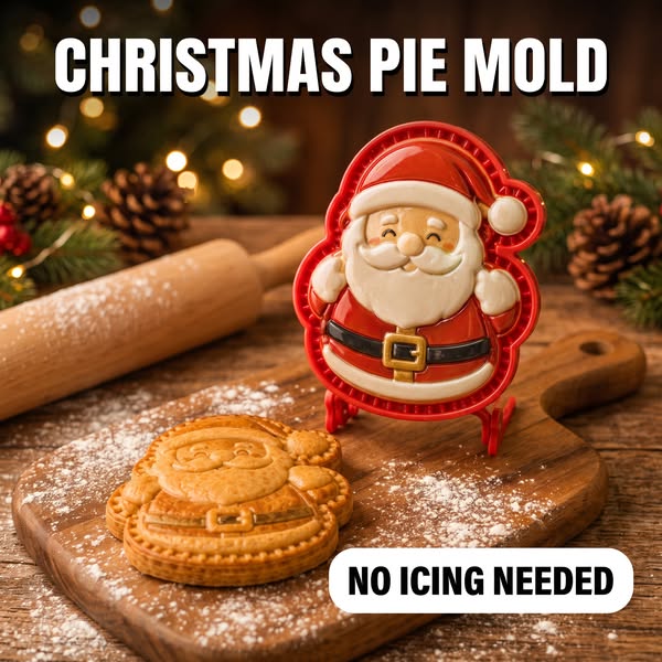 16-Design Christmas Mini Pie Mold Collection | Reusable Embossed Molds for Shaping Detailed Santa, Snowman, Reindeer, Tree & Holiday Pies