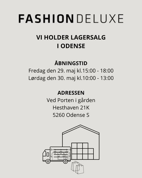 KOM TIL FASHIONDELUXE LAGERSALG