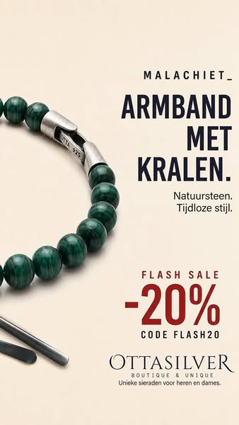 Kralenarmband met malachiet
