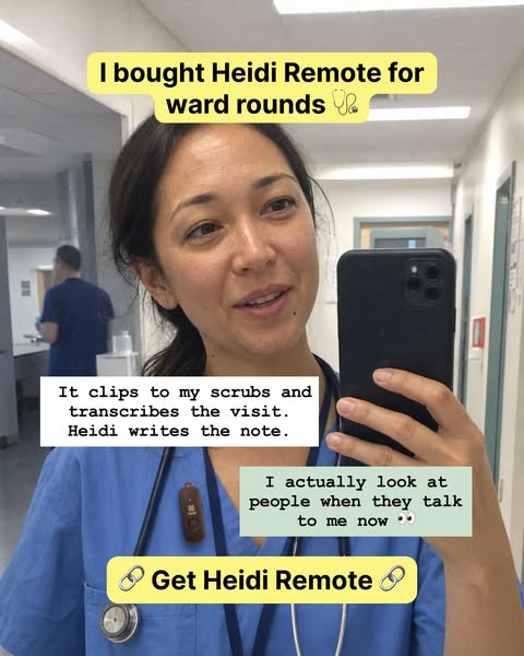 Clips to your scrubs. Writes your notes.