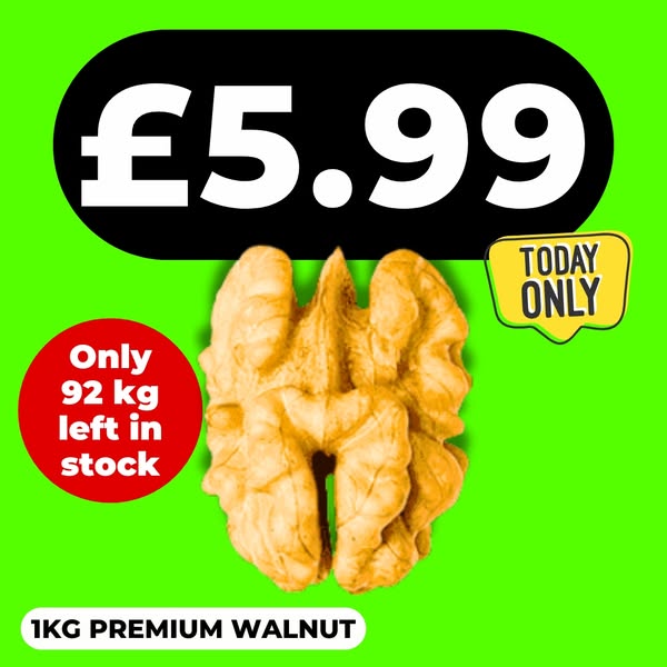 £5.99 – 1kg Walnuts
