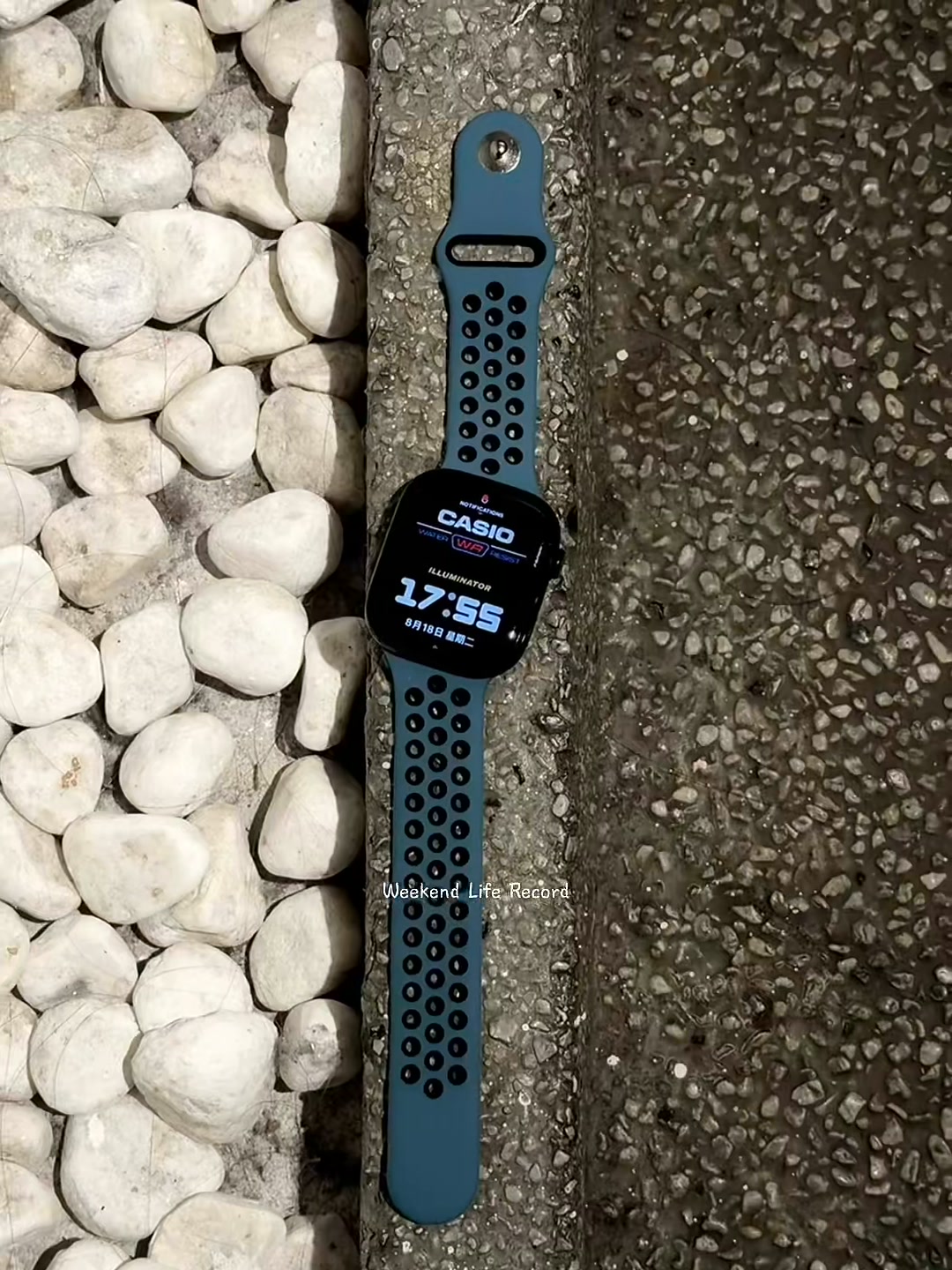Asymmetrical Two-Tone Silicone Sport Band for Apple Watch
