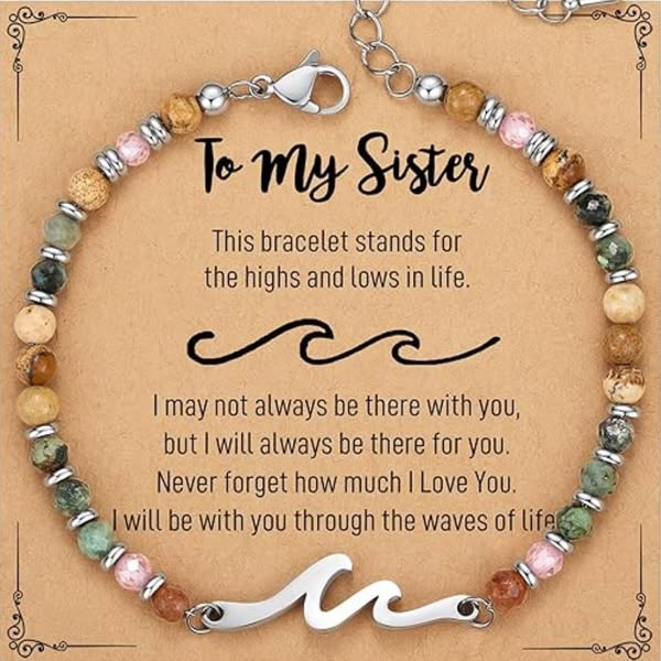 Dainty Gemstone Wave Bracelet