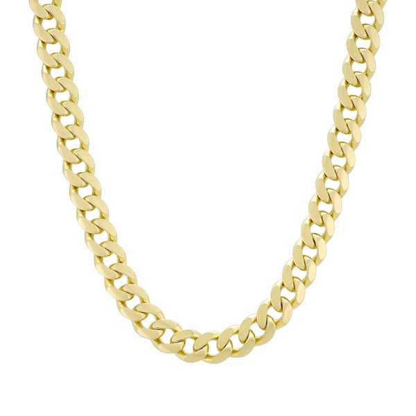 9ct Yellow Gold Curb Chain 14" 6.5mm by Britannia Jewellery