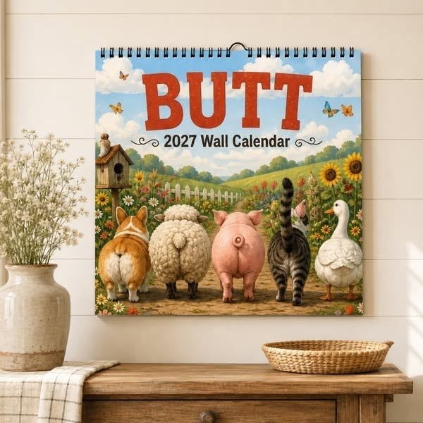 BUTT Seriously… 2027 Funny Animal Wall Calendar