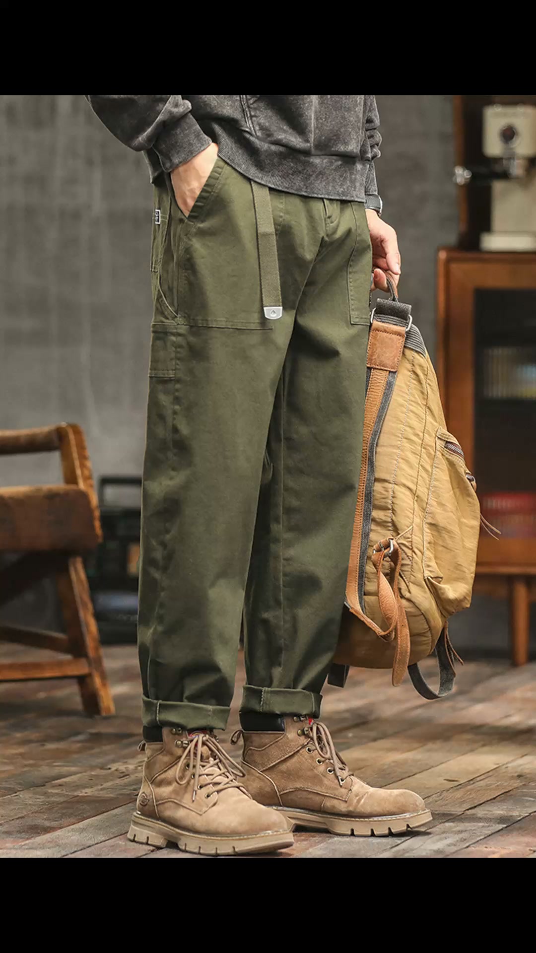 Herren-Utility-Hose im Vintage-Stil