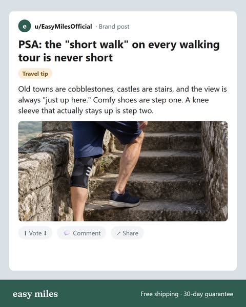 Don't forget the knee sleeve