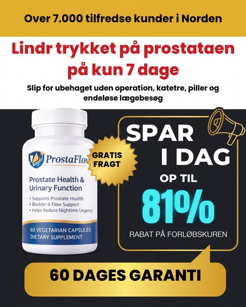 Lindr trykket på prostataen