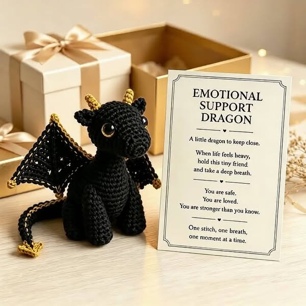Emotional Support Dragon Pocket Buddy - A tiny guardian for your big days.