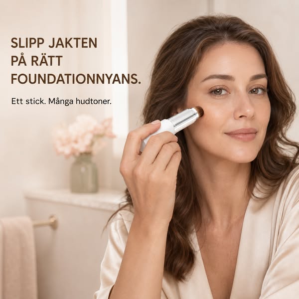 En foundation. Många hudtoner.