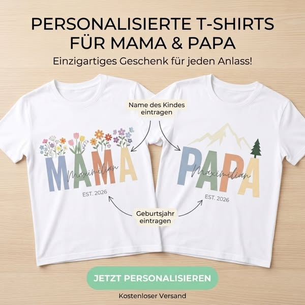 Personalisiere mit Namen und Geburtsjahr