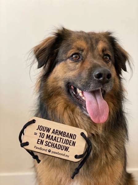 Jouw armband voedt 10 verlaten honden