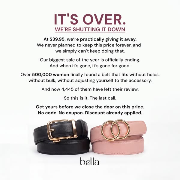 Say Goodbye to Belt Holes 50% Off