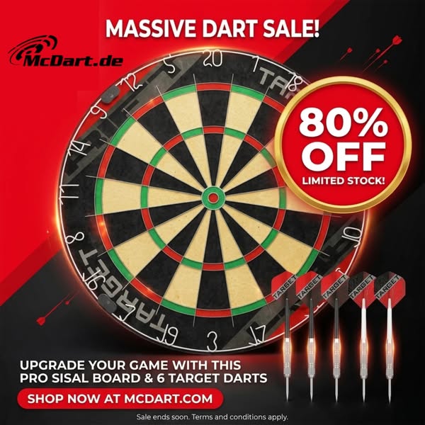 Start Your Darts Journey – 80% Off McDart Nickel Silver Steeldarts