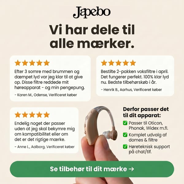 Vi har alt tilbehør til dit høreapparat hos Japebo