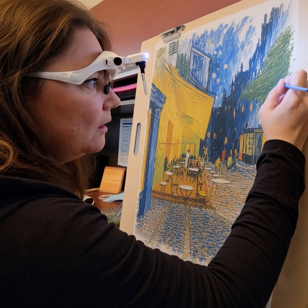 VisionAid Magnifier with LED Light for Painting