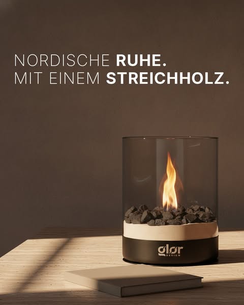 Nordische Ruhe. Mit einem Streichholz.