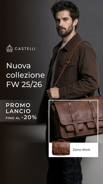 Borse e zaini in pelle. Made in Italy.