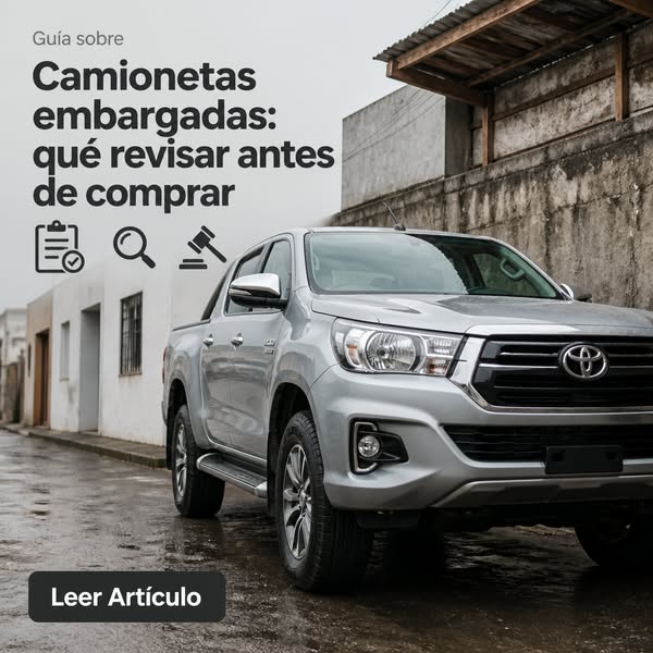 Camionetas Embargadas - Qué Saber