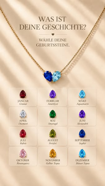 Welche beiden Geburtssteine wirst du wählen?