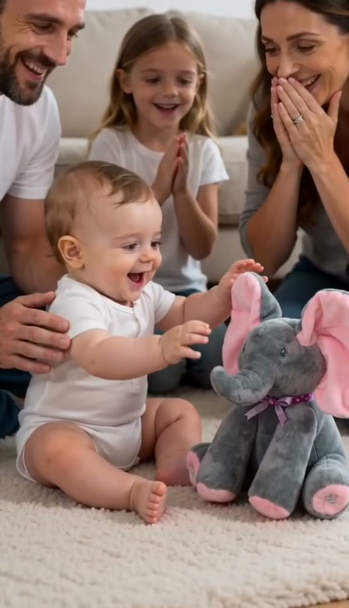 2 derniers jours - 50% de réduction - Peluche éléphant Cache-Cache