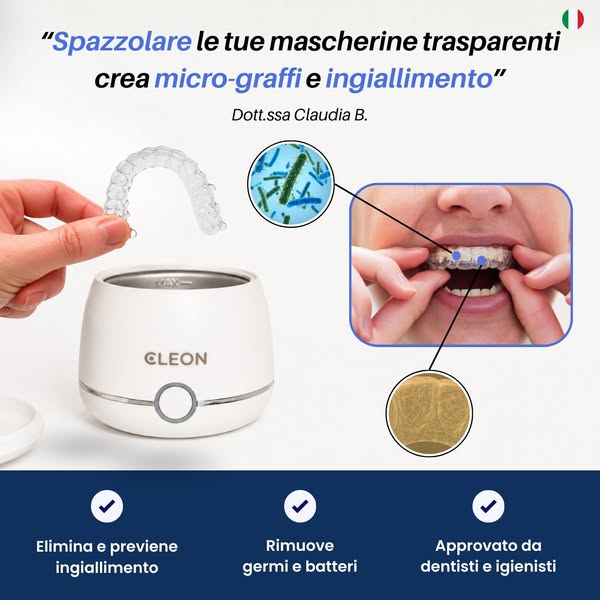 Il Pulitore consigliato per Allineatori e Bite