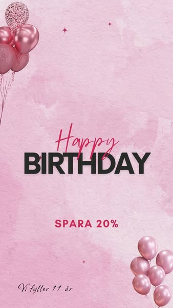 11 ÅR 20 % rabatt på ett ENORMT urval
