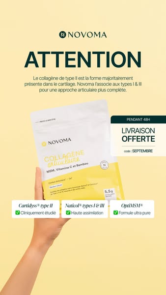 Livraison gratuite pendant 48 h pour des articulations souples